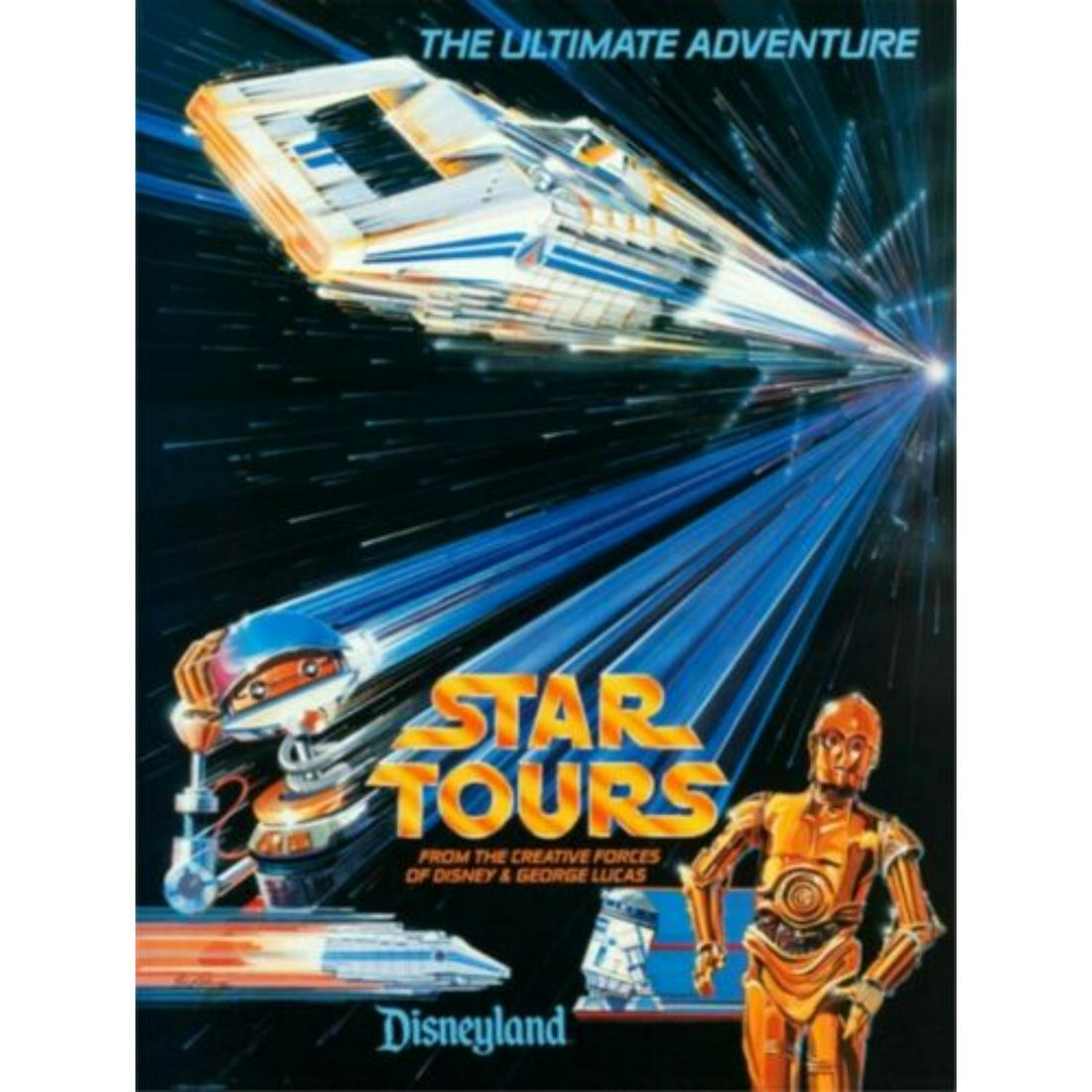 Star Wars "Star Tours" Disneyland Original 1986 POSTER Rare C-3PO 0100-13140 (1 of 1)