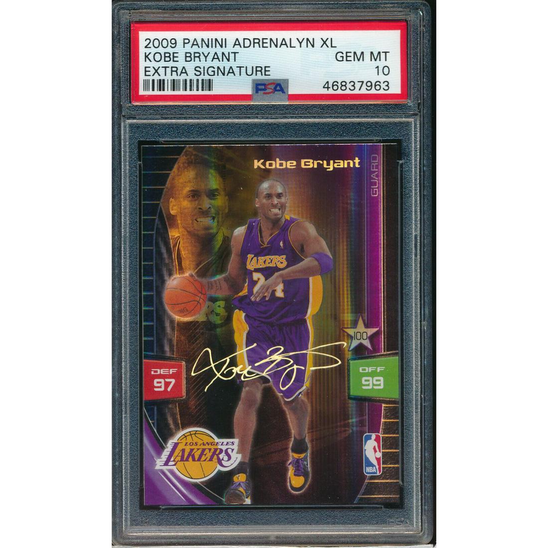 2009 Panini Adrenalyn XL Extra Signature Kobe Bryant PSA 10 (1 of 2)