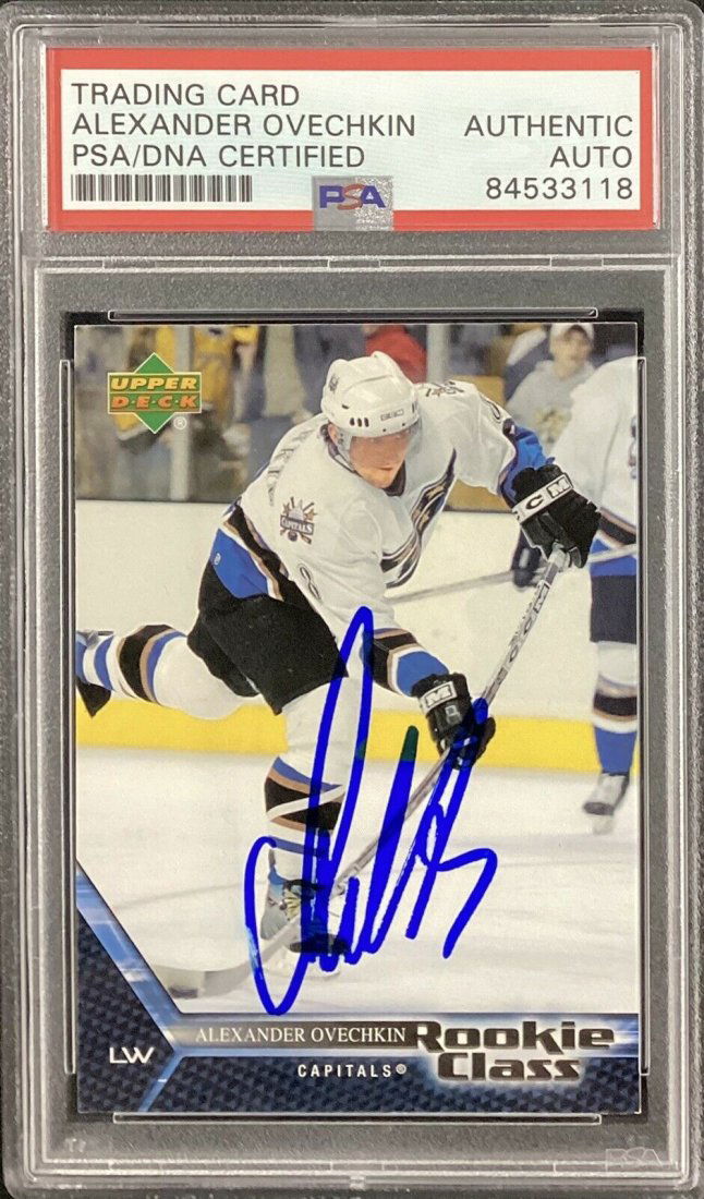 Alexander Ovechkin Signed 2006 Upper Deck #2 Rookie Card PSA SLABBED (1 of 1)
