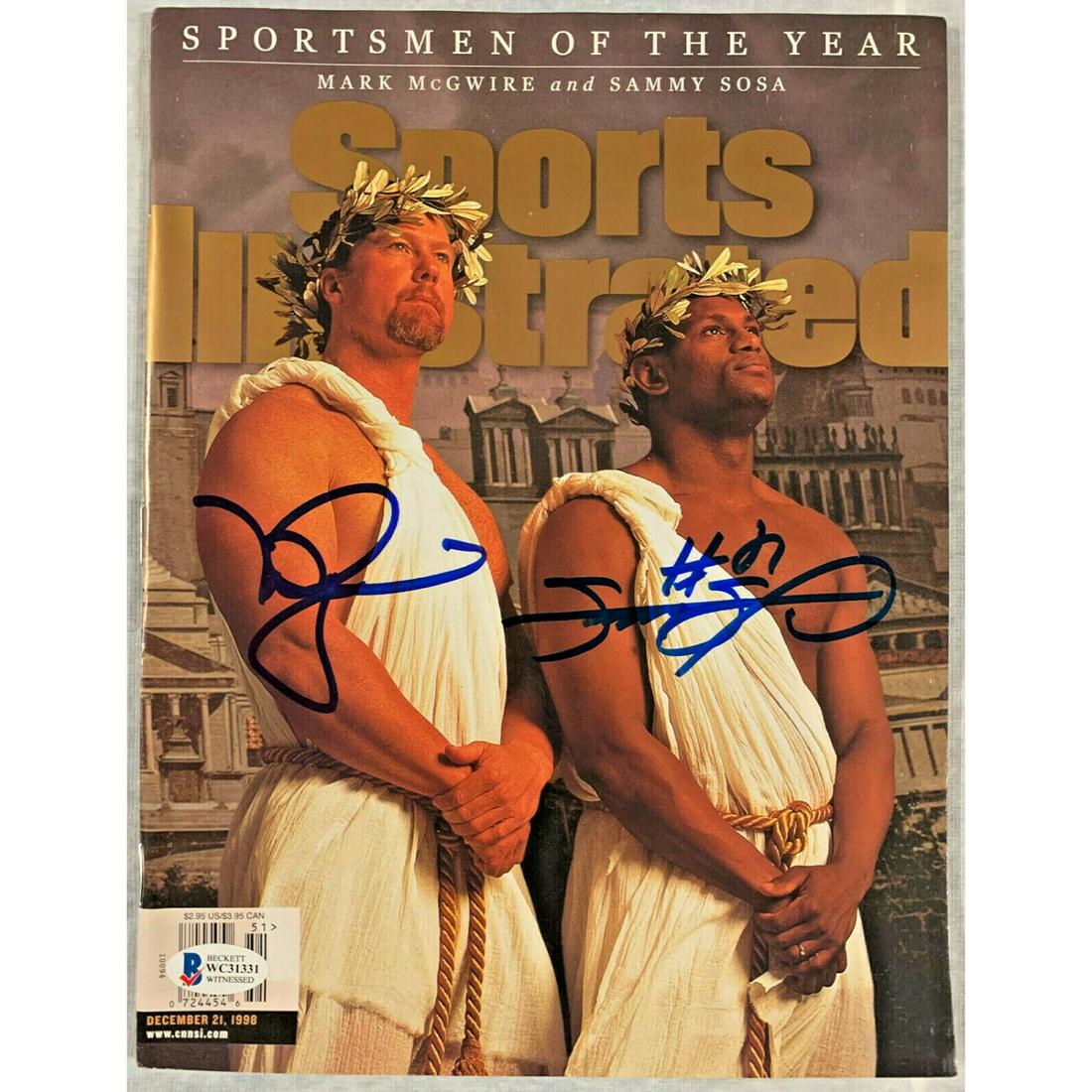 Mark McGwire & Sammy Sosa Signed Sports Illustrated Magazine (BAS WIT) (1 of 1)