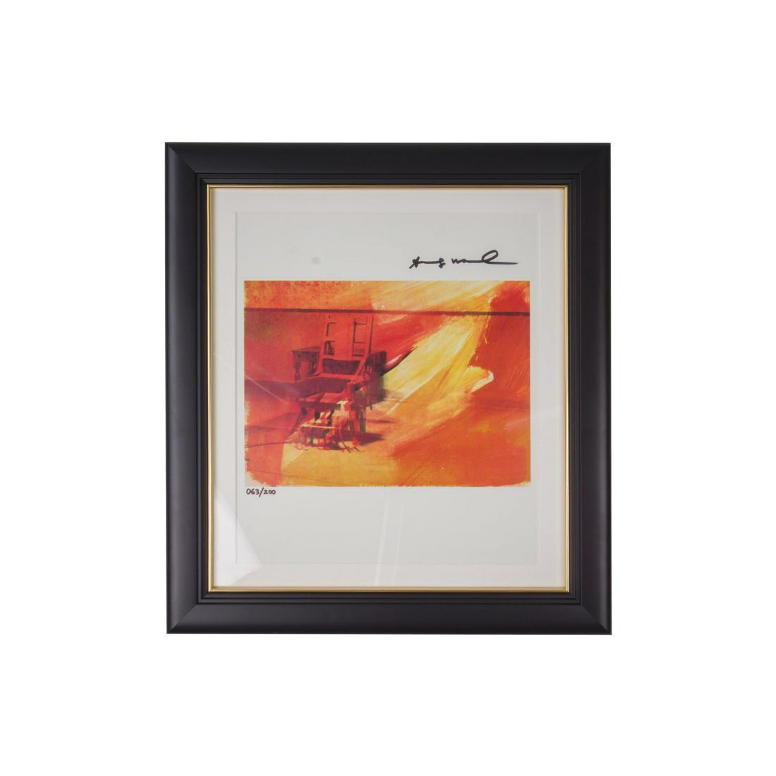 Andy Warhol 28x34 "Electric Chair" (1971) (1 of 2)