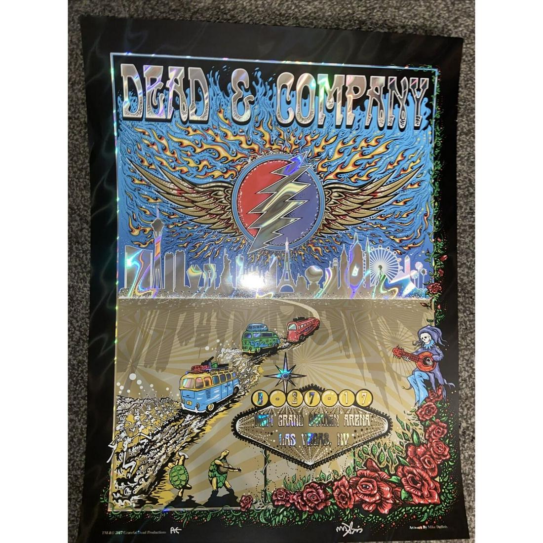 Dead & Company Concert Poster 5/27/17 Las Vegas Signed By Artist Mike DuBois 18x24 (1 of 3)