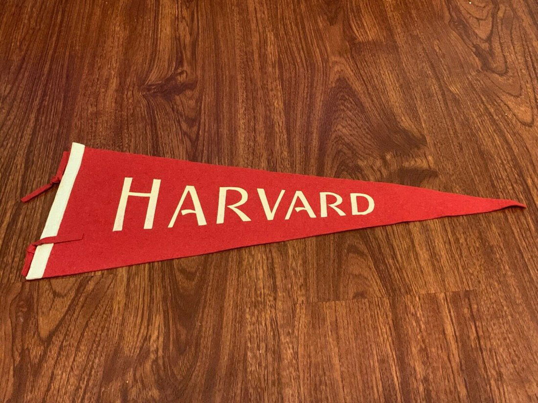 Vintage Harvard University Red Felt Pennant 22": Vintage Harvard University Red Felt Pennant 22"