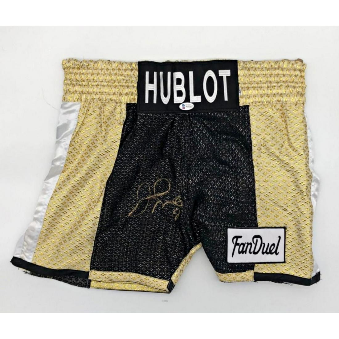 Floyd Mayweather Jr. Signed TMT Boxing Trunks (Beckett (1 of 1)