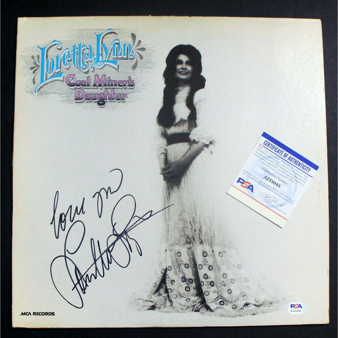 1980 LORETTA LYNN SIGNED Coal Miner's Daughter Vinyl Album (PSA COA) (1 of 2)