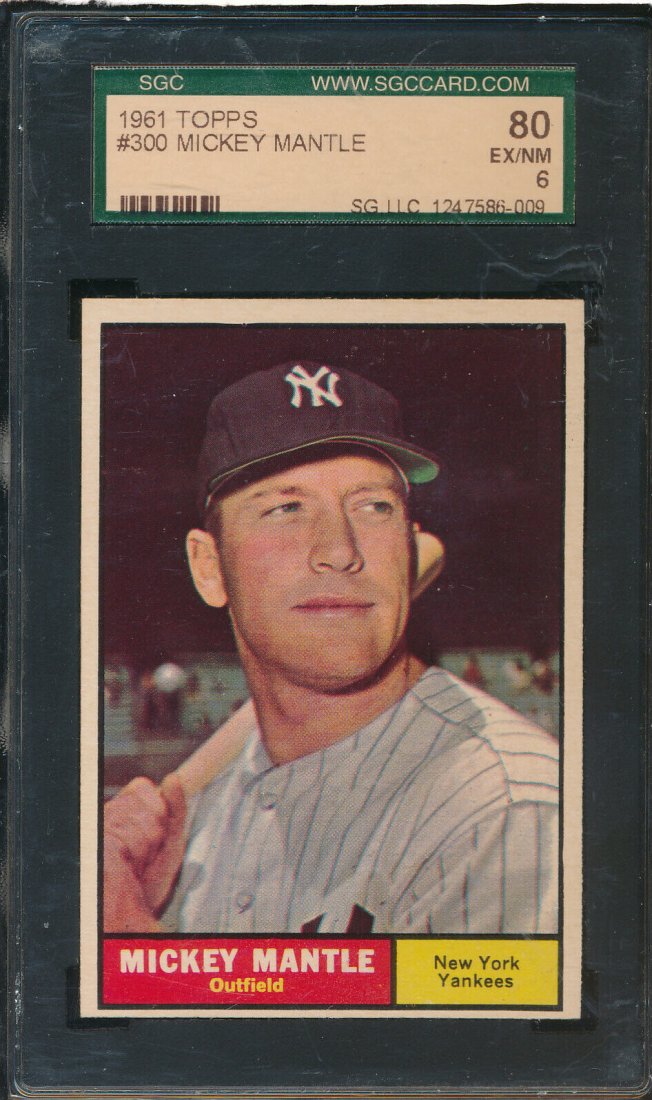 1961 Topps #300 Mickey Mantle SGC 80 (1 of 2)