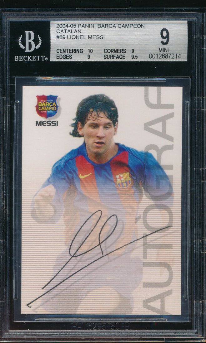 2004 Panini Barca Campeon Catalan #89 Lionel Messi BGS 9 (1 of 2)