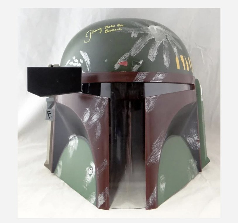 Jeremy Bulloch Autographed Star Wars Boba Fett Helmet w/Boba Fett- JSA W Auth *Yellow (1 of 1)