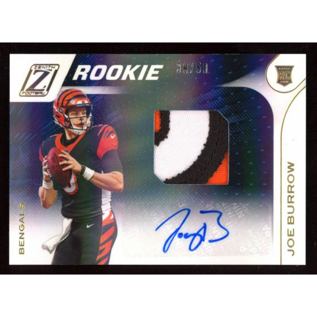 Joe Burrow 2020 Zenith #81 Jersey Autograph (1 of 2)