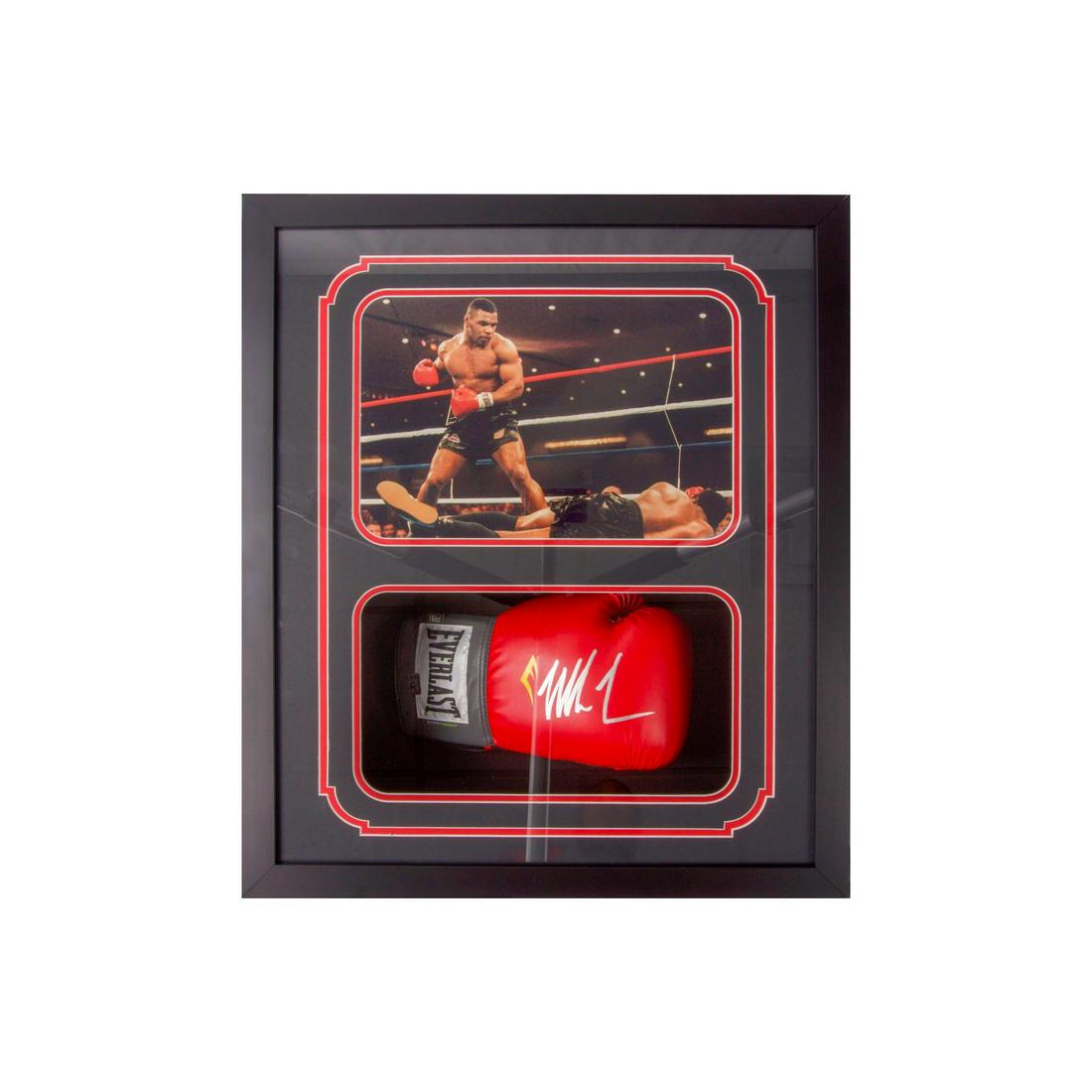 Mike Tyson Signed Custom Framed Boxing Glove (1 of 1)