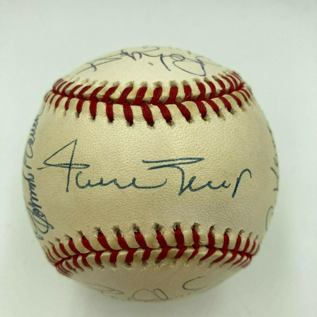 Willie Mays Hank Aaron Hall Of Fame Multi Signed Baseball 16 Sigs (JSA LOA) (1 of 6)