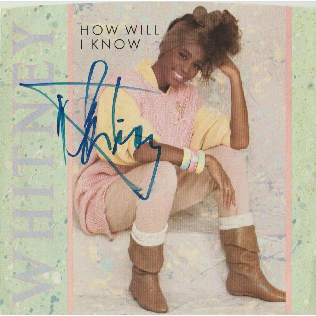 Whitney Houston Signed Record Album Vinyl "How Will I Know" (JSA LOA) (1 of 2)