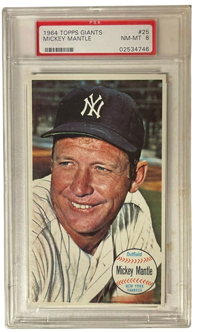 1964 Topps Mickey Mantle Giants Baseball Card #2 PSA 8 (1 of 2)