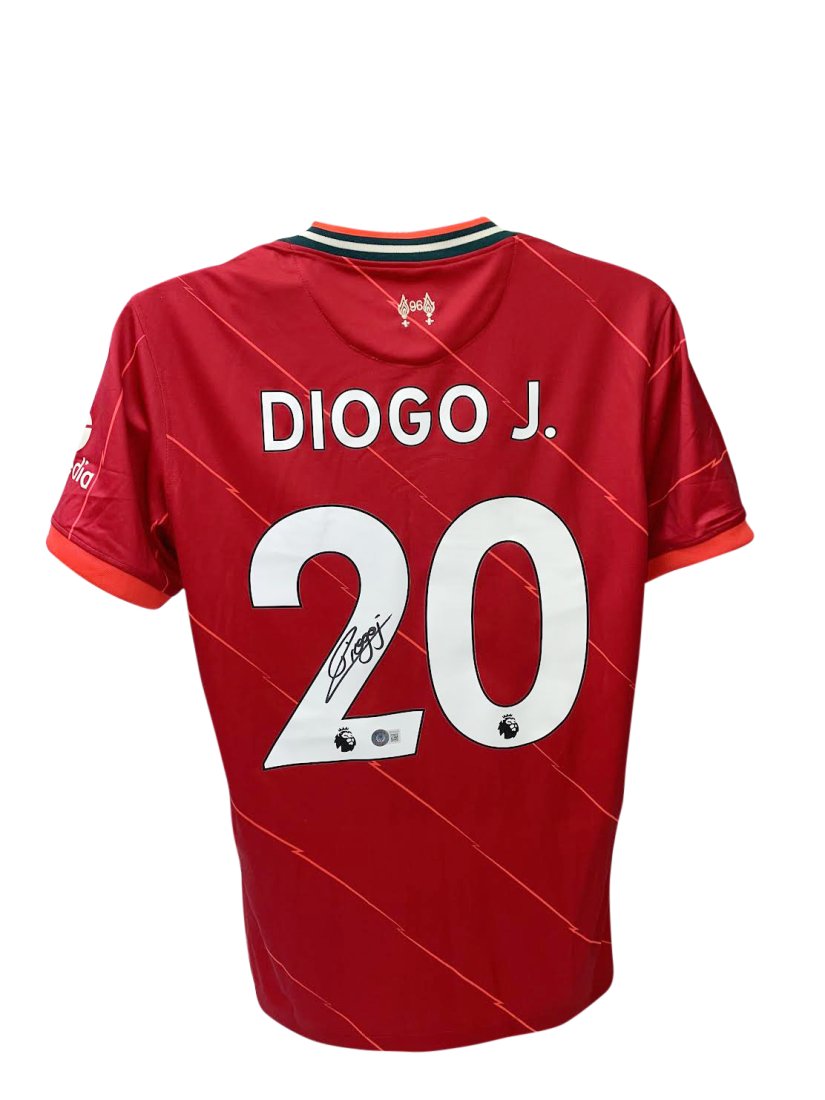 Diogo Jota Signed Liverpool Home 21-22' Jersey (Beckett COA): Diogo Jota Signed Liverpool Home 21-22' Jersey (Beckett COA)