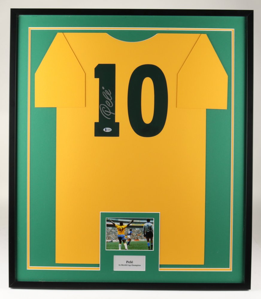 Pele Signed 29x34 Custom Framed Cut Display (Beckett Hologram) (1 of 1)