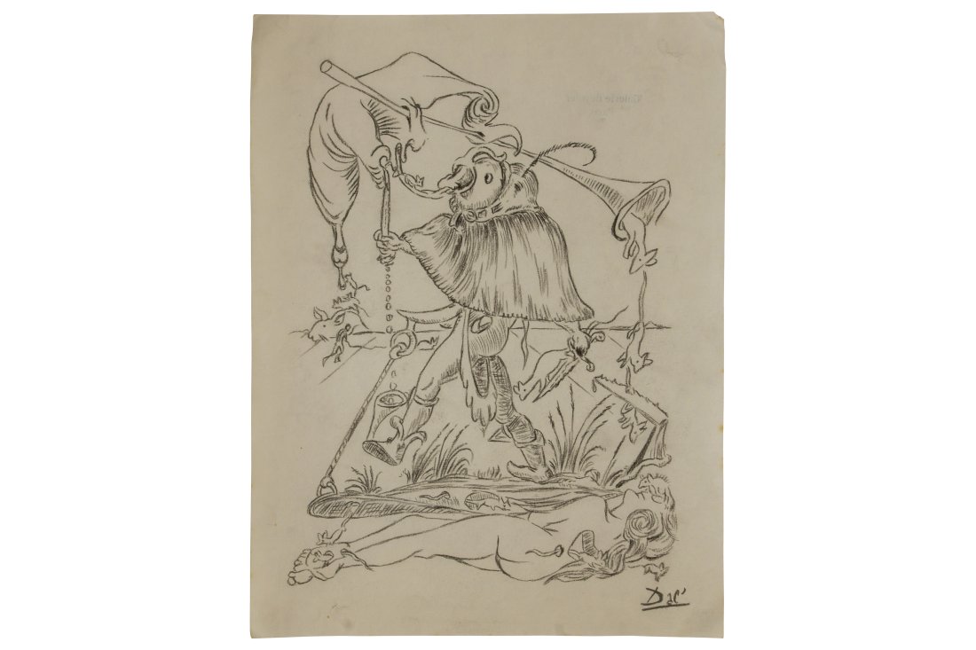 Original Vintage Hand-Signed Salvador Dali Etching with Gallery Stamps (1 of 3)