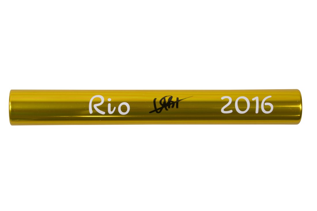 Usain Bolt Signed Gold Baton Rio 2016 Beckett COA (1 of 1)