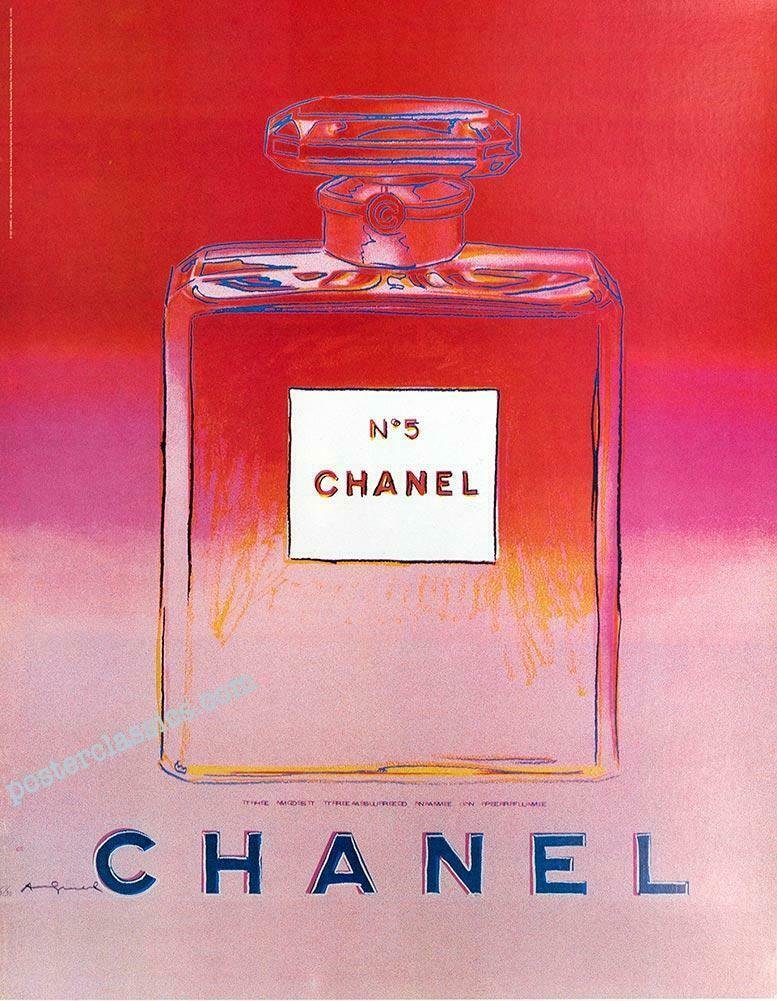 CHANEL N5 PERFUME BY ANDY WARHOL ORIGINAL ON LINEN 19x27 (1 of 1)