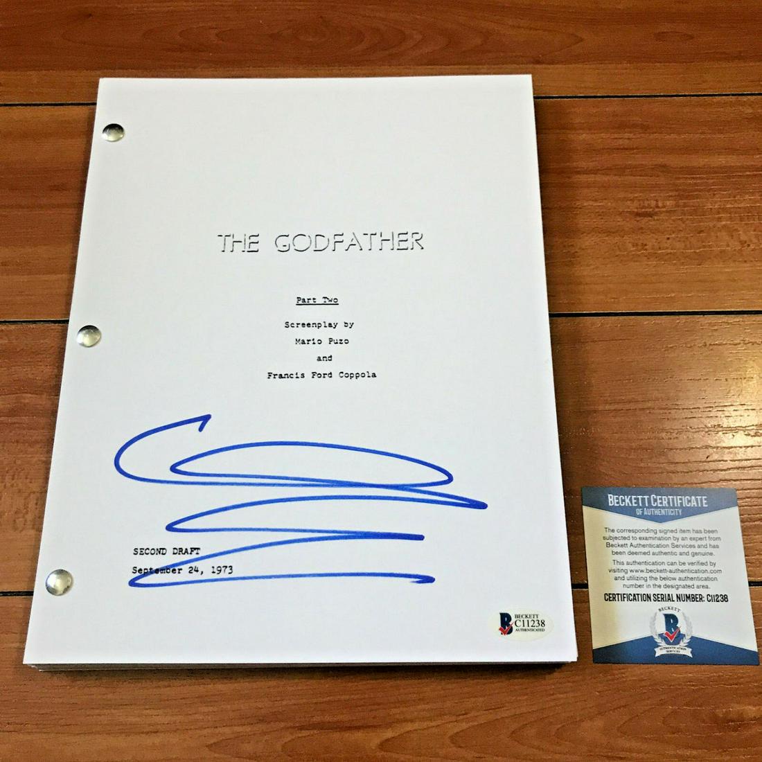 DIANE KEATON SIGNED "THE GODFATHER PART 2" MOVIE SCRIPT (BAS COA) (1 of 1)