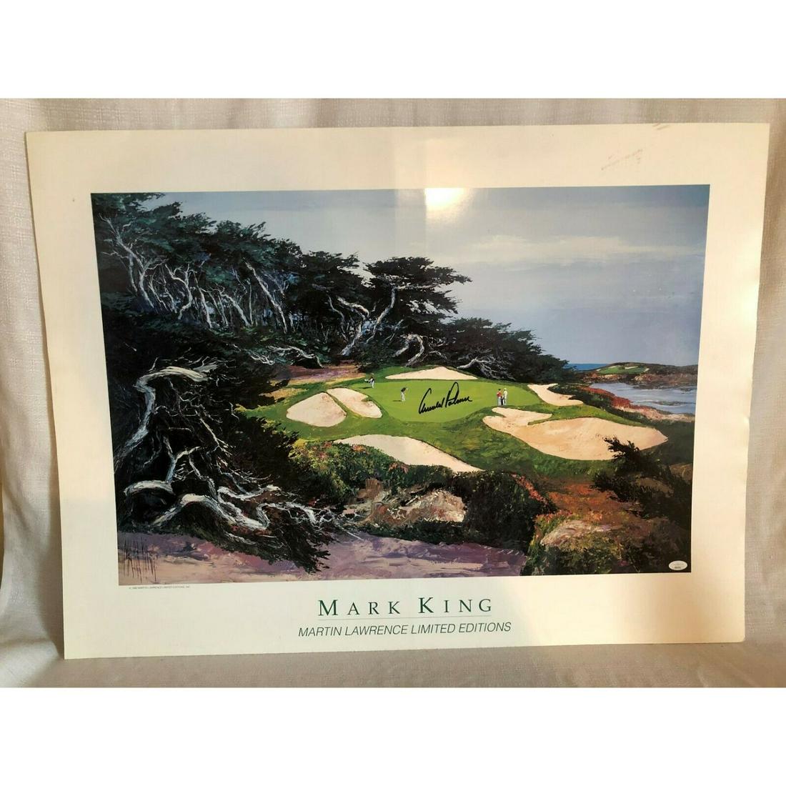 Arnold Palmer Signed Mark King Martin Lawrence Golf Lithograph (JSA LOA) (1 of 3)