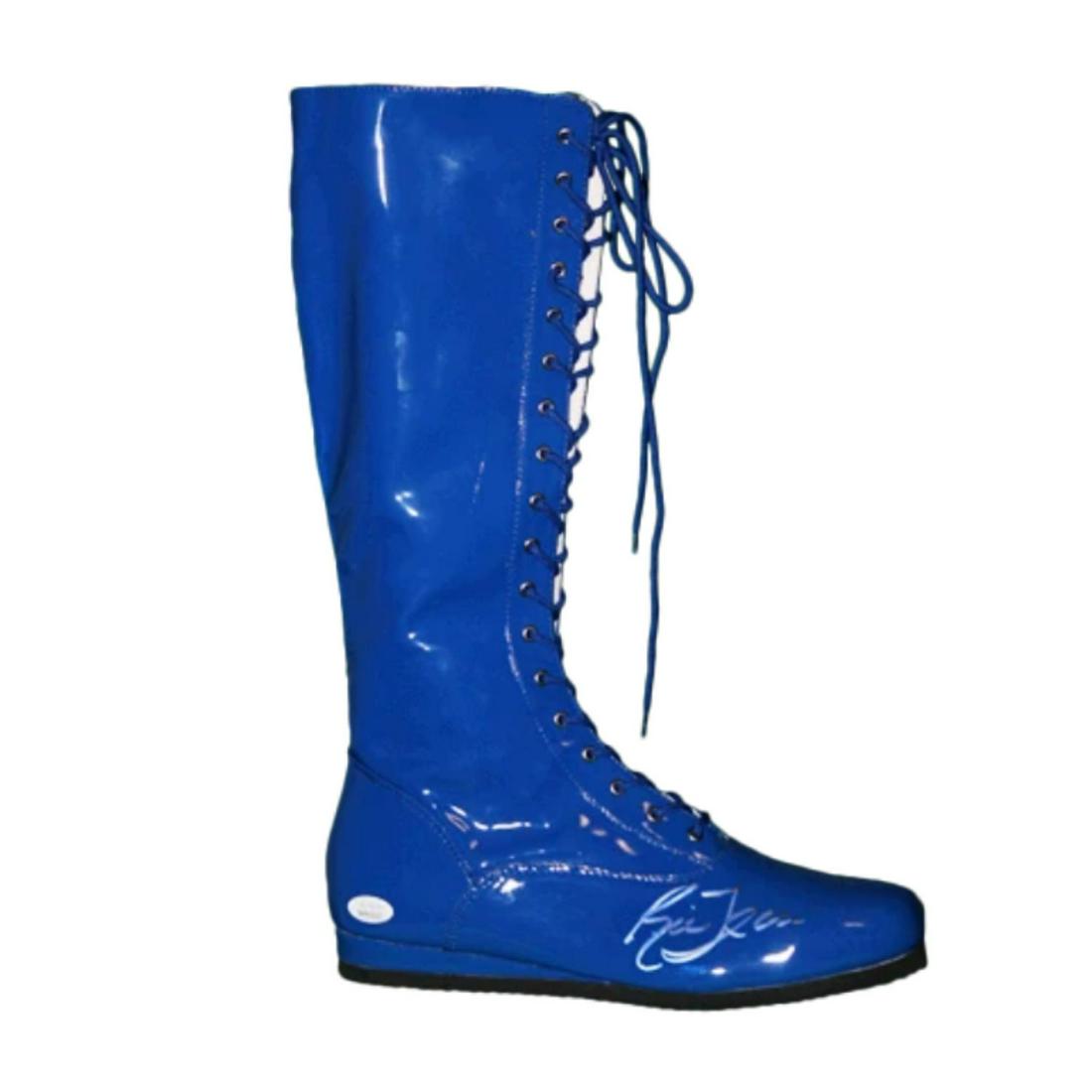 Ric Flair Autographed Blue Pro Wrestling Full Size Boot (JSA) (1 of 1)