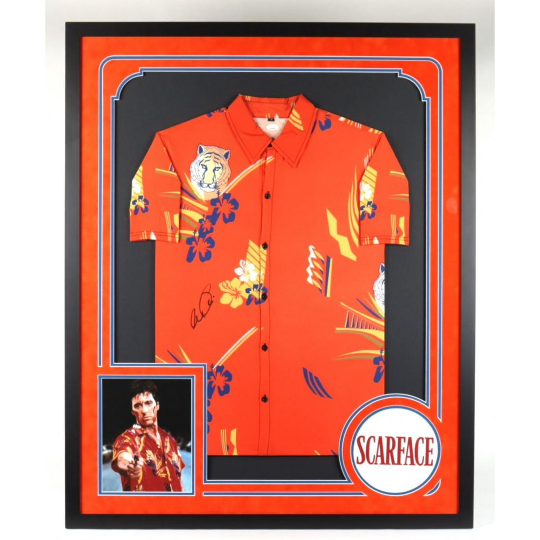 Al Pacino Signed "Scarface" 34x42 Custom Framed Shirt Display (JSA COA) (1 of 2)