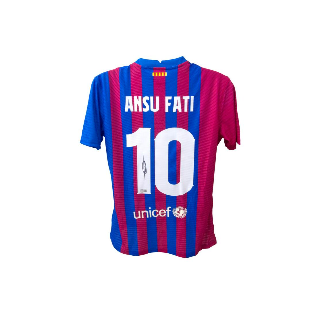 Antsu Fati Signed Barcelona Jersey BAS COA (1 of 2)