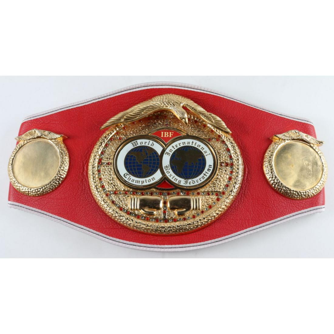 Mike Tyson Signed IBF Full-Size Heavyweight Championship Belt (JSA COA) (1 of 2)