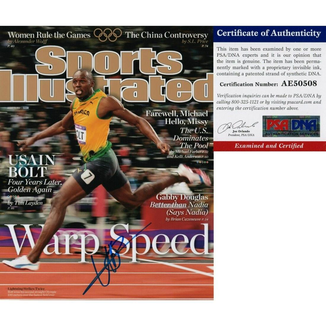 Usain Bolt Signed 11x14 Photo Rio Olympics Fastest Human Ever PSA/DNA COA (1 of 1)