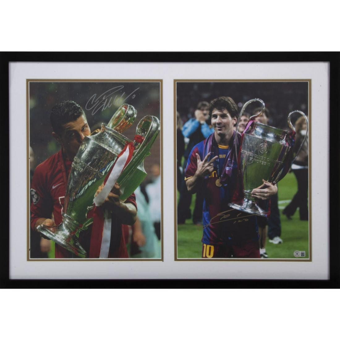 CRISTIANO RONALDO LIONEL MESSI SIGNED PHOTOS (BECKETT) (1 of 1)