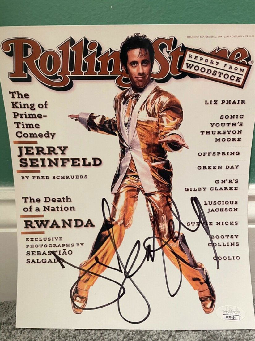 Jerry Seinfeld Signed 8x10  Rolling Stone Cover (JSA COA) (1 of 1)