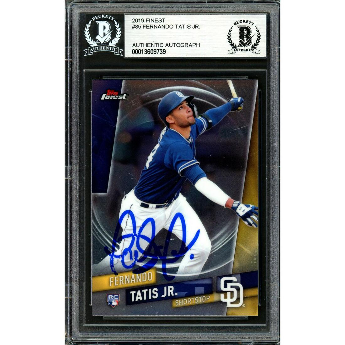 Fernando Tatis Jr. Autographed 2019 Topps Finest RC BECKETT (1 of 1)
