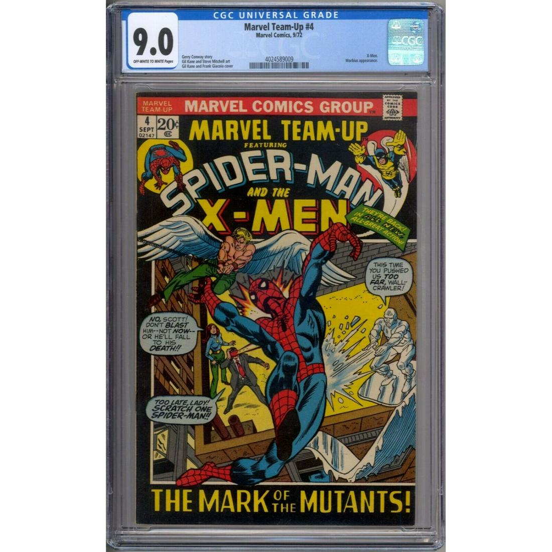 1973 Marvel Team Up 4 CGC Graded 9.0 VF/NM Spider-Man Marvel Comics (1 of 2)
