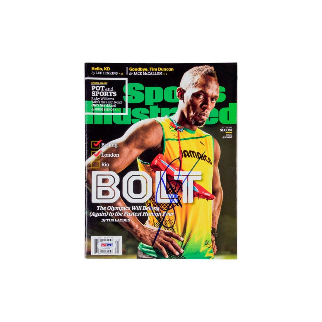USAIN BOLT SIGNED SPORTS ILLUSTRATED COVER PHOTO 8 x 10 (1 of 1)