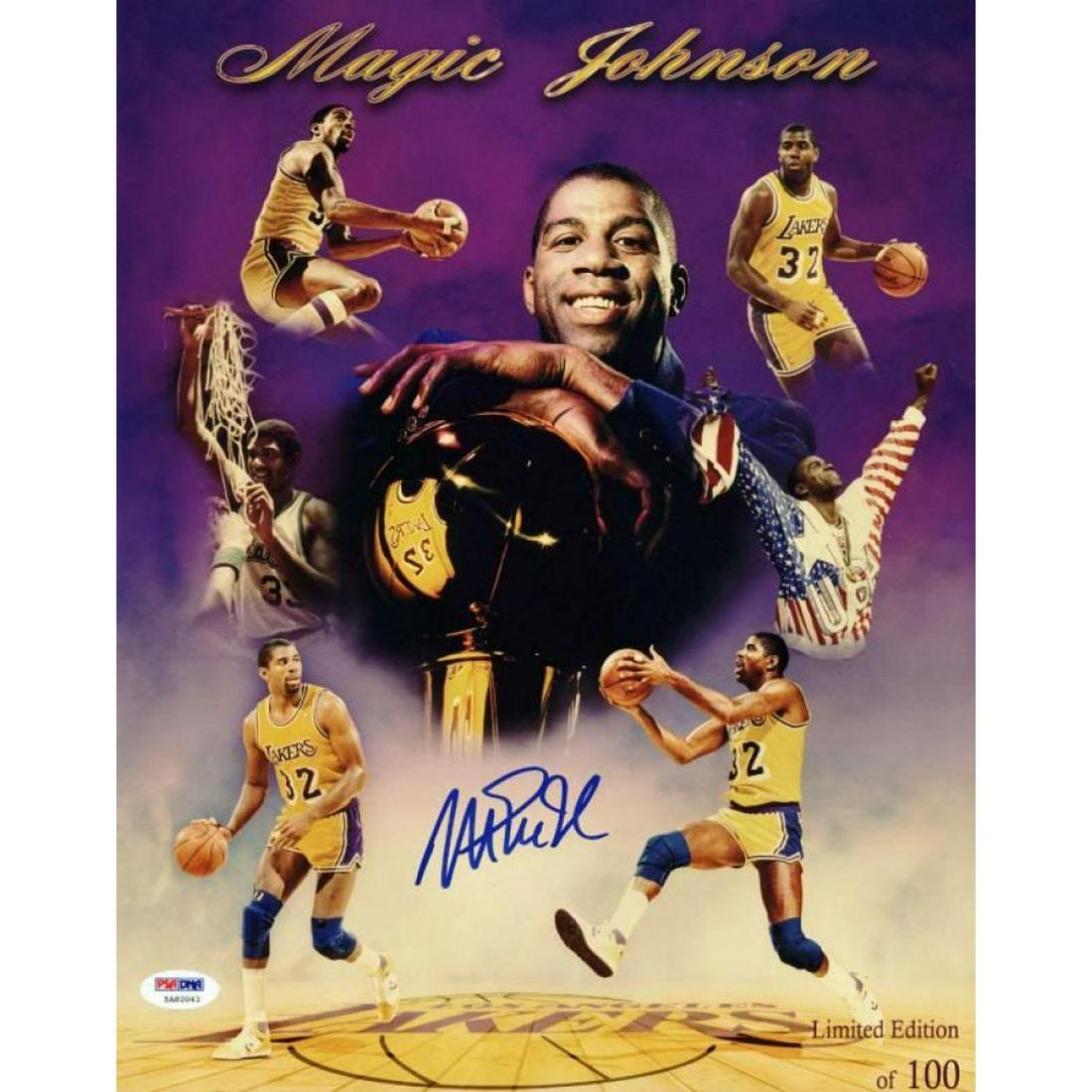 Magic Johnson Signed LE Lakers 11x14 Photo (PSA COA) (1 of 1)