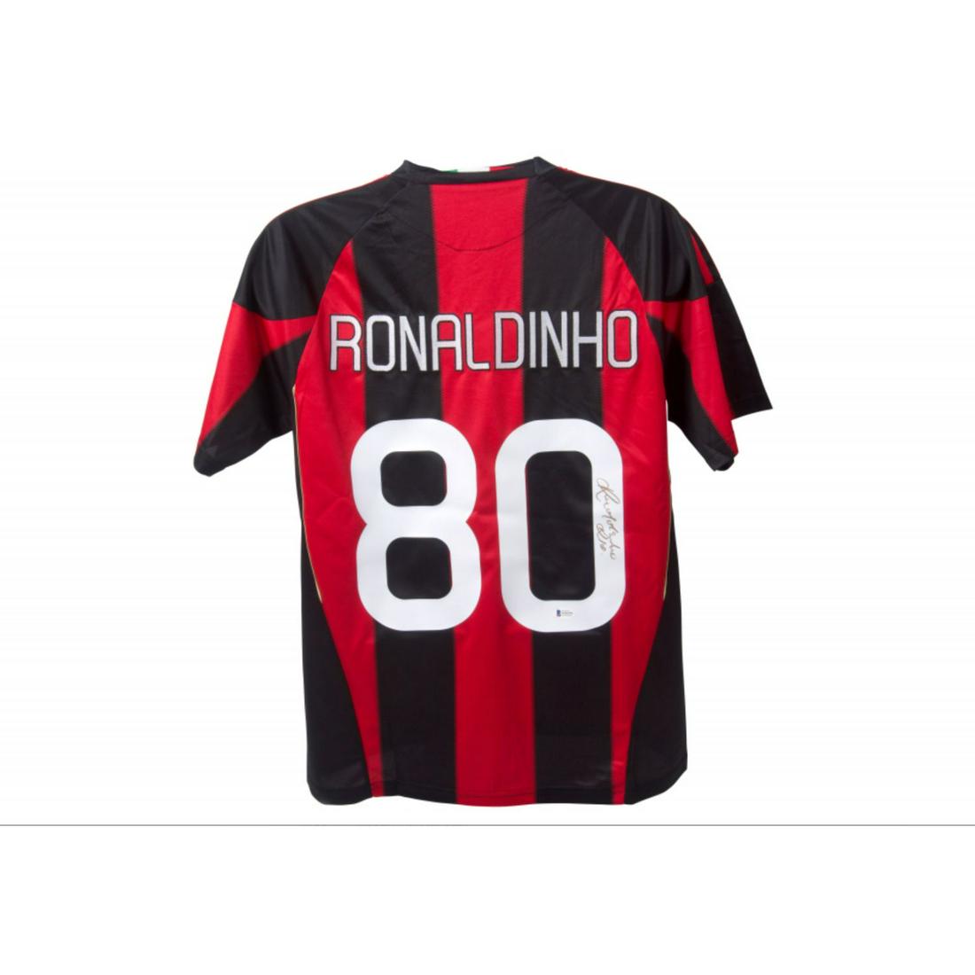 Ronaldinhio Signed AC Milan Jersey (Beckett Witnessed) (1 of 2)
