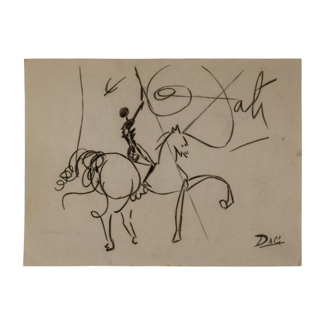 Original Vintage Hand-Signed Salvador Dali Etching with Gallery Stamps 5 (1 of 3)