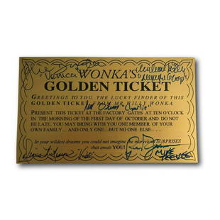 Willy Wonka Kids Cast Signed Golden Ticket PSA Encapsulated: Willy Wonka Kids Cast Signed Golden Ticket PSA Encapsulated