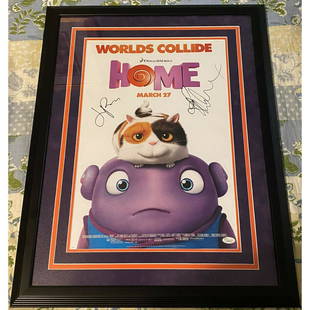 Rihanna & Jim Parsons Signed Framed Home Mini Poster (JSA COA): Rihanna & Jim Parsons Signed Framed Home Mini Poster (JSA COA)