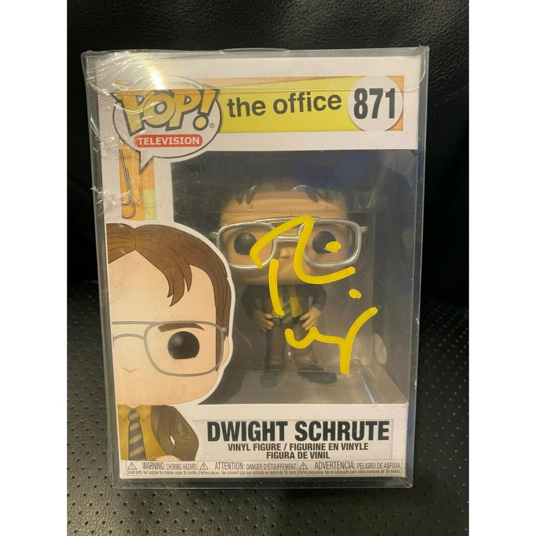Rainn Wilson Signed Autograph FUNKO POP 871 - Dwight Schrute The Office