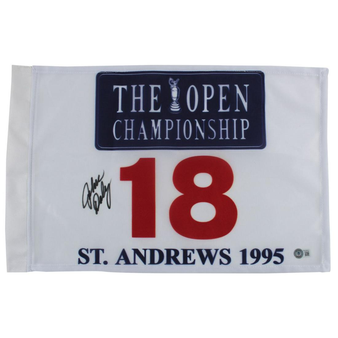 John Daly Signed Open Championship Pin Flag (BAS Witnessed) (1 of 1)