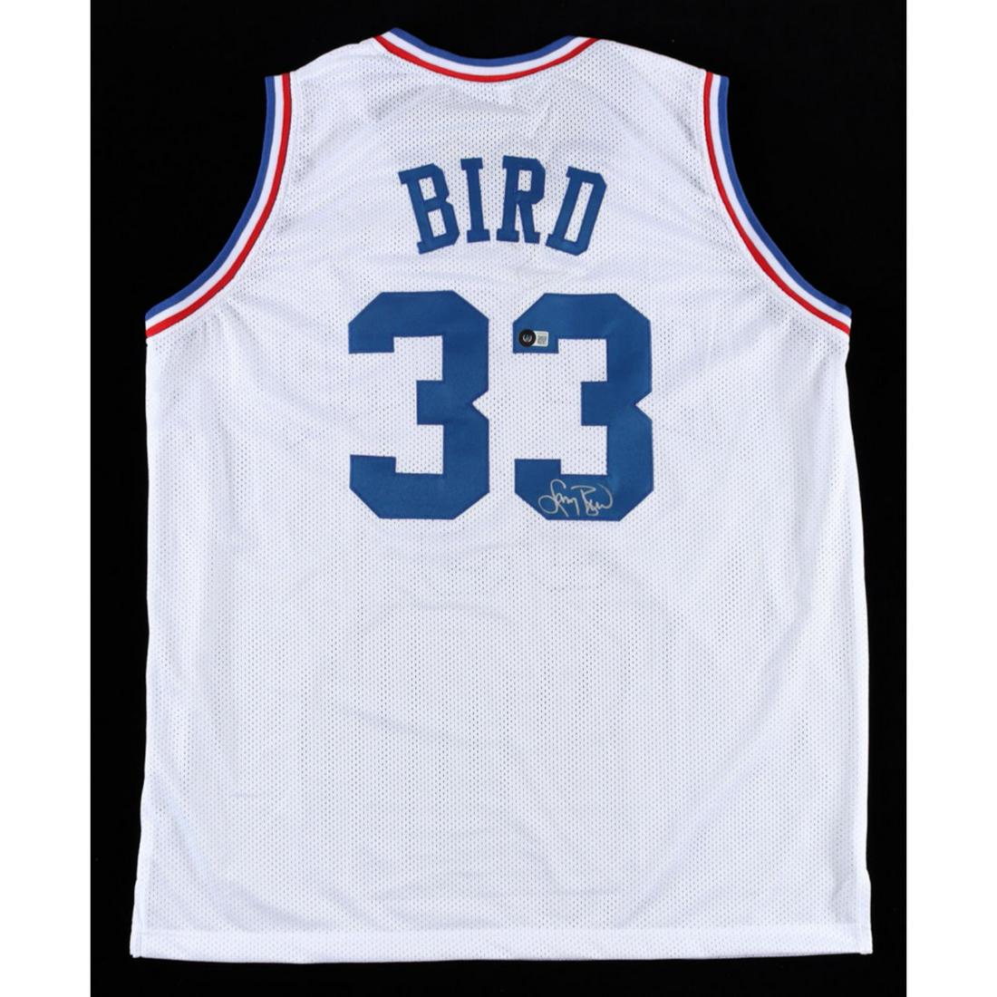 Larry Bird Signed Jersey (Beckett Hologram) *WHITE* (1 of 1)