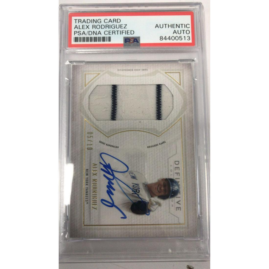 Alex Rodriguez 2019 Topps Definitive Collection Definitive Autograph Relics PSA SLABBED (1 of 1)