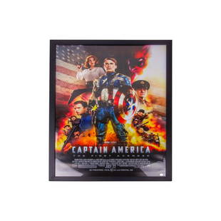 Signed And Framed Chris Evans Captain America Poster Beckett COA: Signed And Framed Chris Evans Captain America Poster Beckett COAd44drzZe3