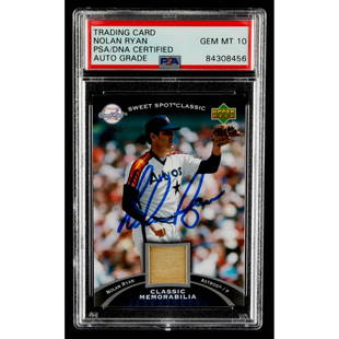 Nolan Ryan Signed 2007 Sweet Spot Classic Classic Memorabilia #CMNR (PSA Encapsulated): Nolan Ryan Signed 2007 Sweet Spot Classic Classic Memorabilia #CMNR (PSA Encapsulated)