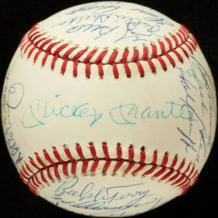 1961 New York Yankees World Series Champs Team Signed Baseball Mickey Mantle + OTHERS (BAS LOA): 1961 New York Yankees World Series Champs Team Signed Baseball Mickey Mantle + OTHERS (BAS LOA)