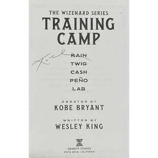 RARE Kobe Bryant Signed Training Camp Book (JSA LOA): RARE Kobe Bryant Signed Training Camp Book (JSA LOA)