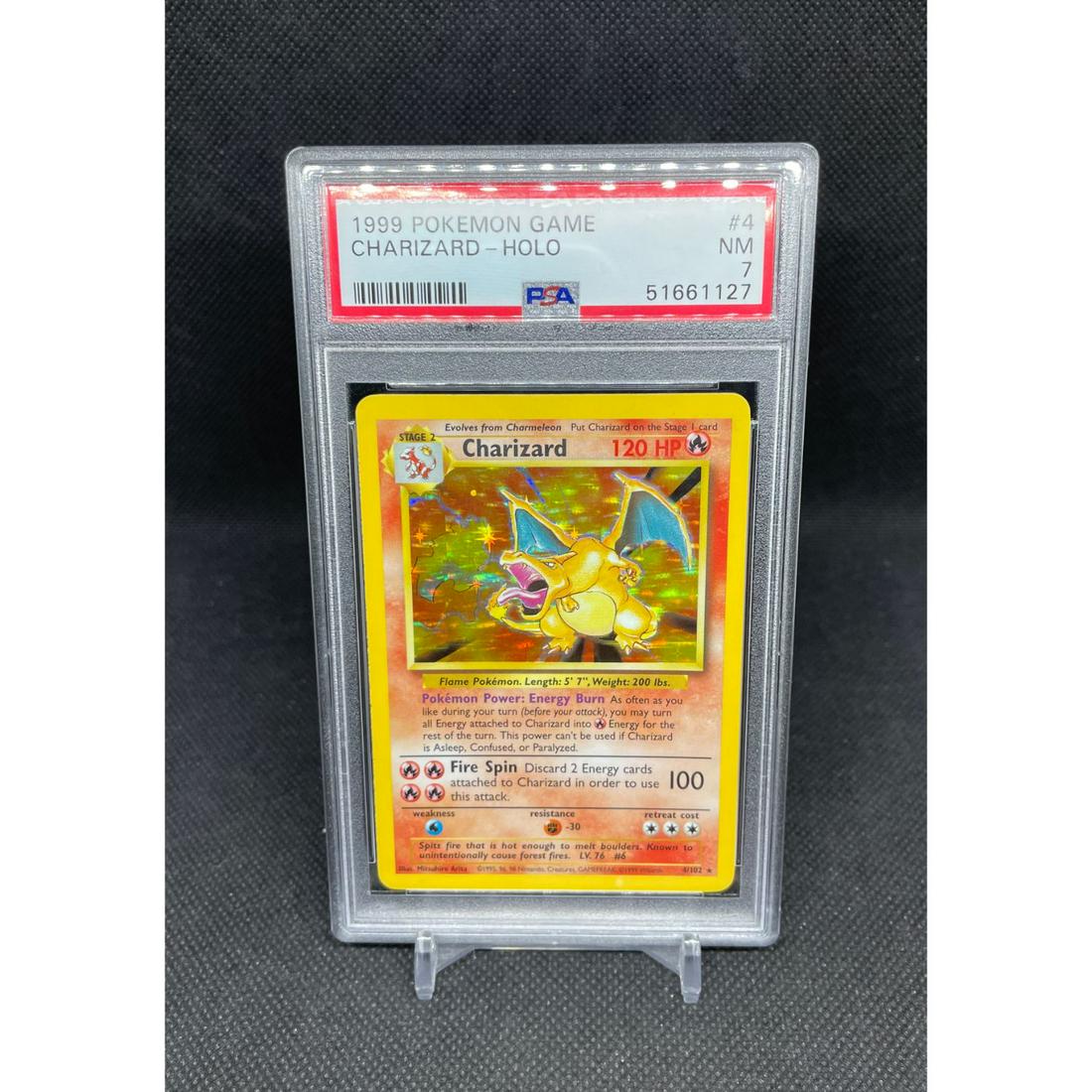 Charizard Holo Pokemon Card Base Set 1999 PSA 7 (1 of 2)