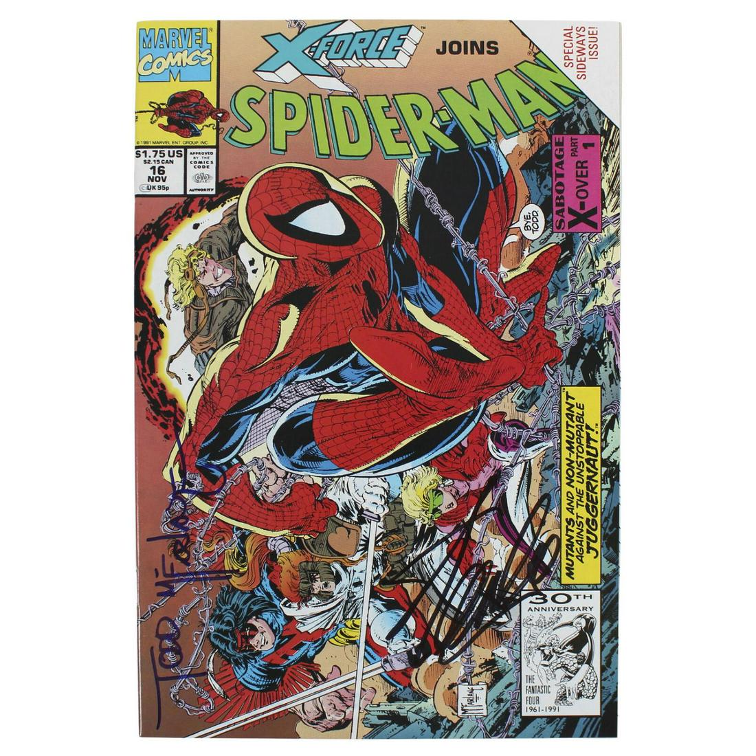 Stan Lee & Todd McFarlane Signed X-Force Joins Spider-Man #16 Comic (JSA LOA) (1 of 2)