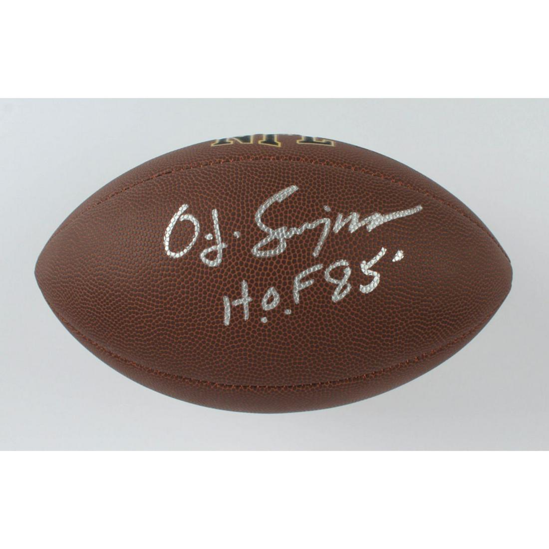 O. J. Simpson Signed NFL Football Inscribed "H.O.F. 85'"(JSA COA) (1 of 1)